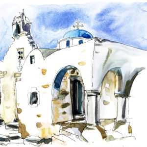 Stage Carnet de voyage à Paros, croquis, dessin et aquarelle dans les Cyclades, Grèce