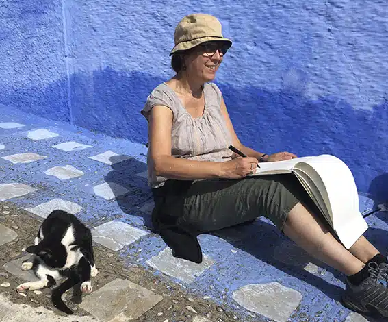 Stage Carnet de voyage à Chefchaouen, Maroc. Aquarelle et dessin