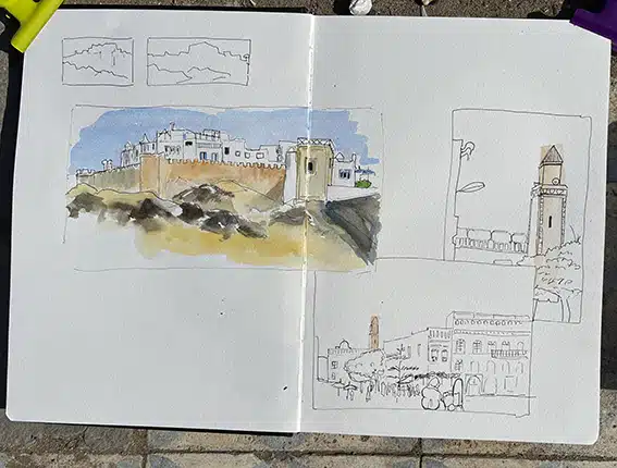 Stage Carnet de voyage, dessin, aquarelle à Essaouira et Taroudant, Maroc