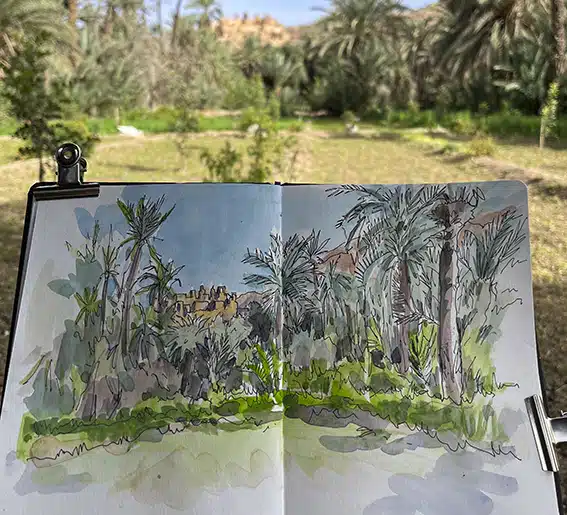 Stage Carnet de voyage, dessin, aquarelle à Essaouira et Taroudant, Maroc