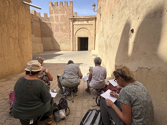 Stage Carnet de voyage, dessin, aquarelle à Essaouira et Taroudant, Maroc