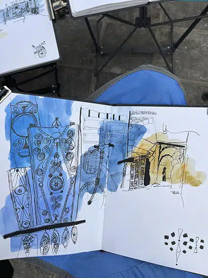 Stage Carnet de voyage, dessin, aquarelle à Essaouira et Taroudant, Maroc