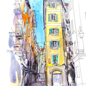 Stage carnet de voyage à Nice, aquarelle et dessin