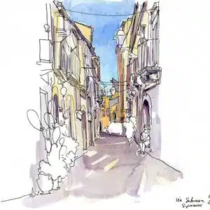 Stage Carnet de voyage à Syracuse, Italie. Aquarelle, dessin, croquis sur le vif.