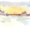 Stage carnet de voyage à Venise, Italie. Aquarelle, dessin et croquis sur le vif