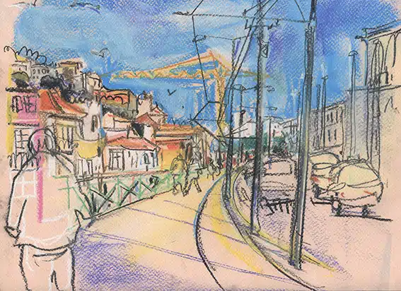 cours de dessin à distance en visio, dessin au néocolor II.