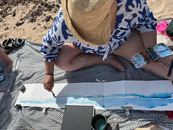 Stage Carnet de voyage au cap-Vert, Sao Vicente. Dessin et aquarelle sur le vif