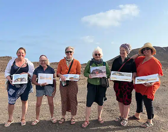 Stage Carnet de voyage au cap-Vert, Sao Vicente. Dessin et aquarelle sur le vif