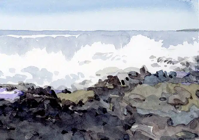 Stage Carnet de voyage au cap-Vert, Sao Vicente. Dessin et aquarelle sur le vif