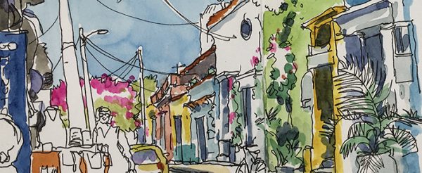 Stage Carnet de voyage au Cap Vert, aquarelle et dessin sur le vif