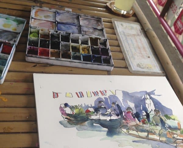 Stage Carnet de voyage en Thaïlande, aquarelle et dessin sur le vif