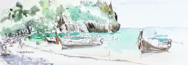 Stage Carnet de voyage en Thaïlande, aquarelle et dessin sur le vif