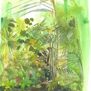 Stage de croquis urbain in situ à Paris, aquarelle et dessin sur le vif aux Serres d'Auteuil