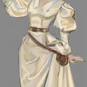 Cours de digital painting en visio, plis, drapés et tissus