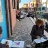 Stage carnet de voyage à Venise, Murano et Burano, Italie. Aquarelle, dessin et croquis sur le vif